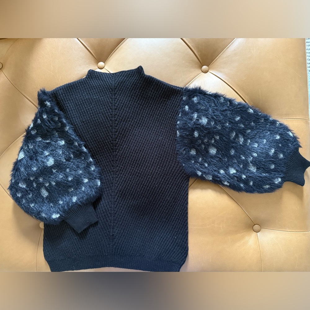 Black and Gray Women's Sweater from Anthropologie